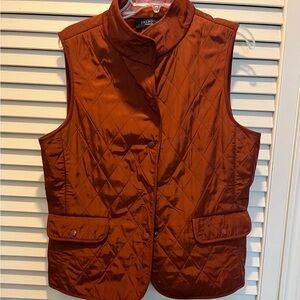 Talbots Rust Quilted Vest